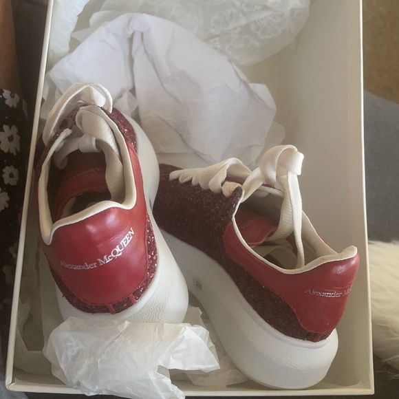 Kids Alexander McQueens Size: 26 Glitter Red - Picture 3 of 5